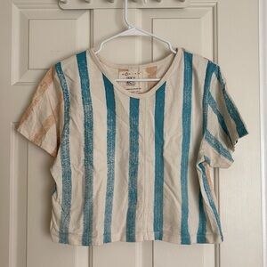 Object apparel striped crop-top